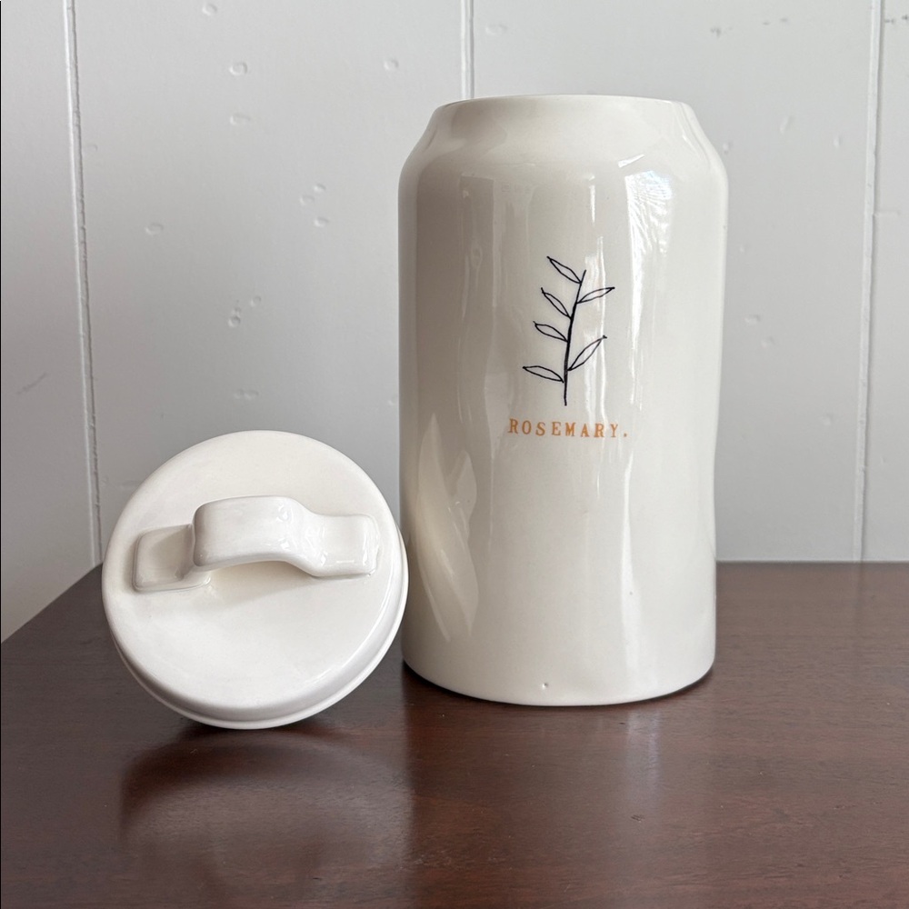 RAE DUNN Ceramic Rosemary Canister - Very gently used
10” with lid - Picture 3 of 6